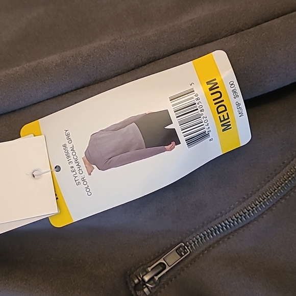 NWT Philosophy Charcoal Grey Faux Suede Fully Lined Moto Jacket - Picture 8 of 11